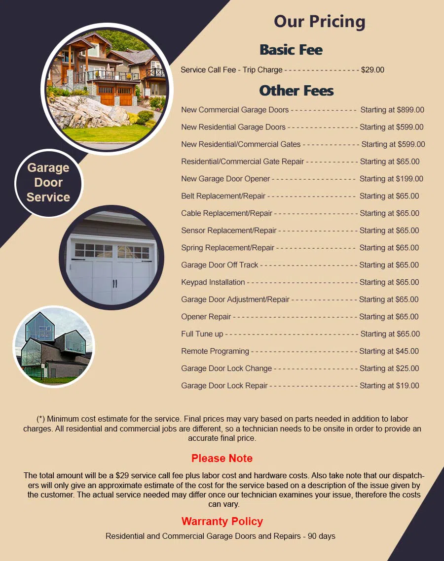 Garage Door Mobile Service Los Angeles, CA 323-645-9648